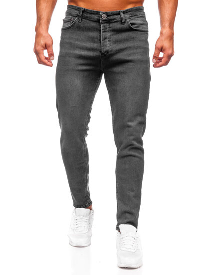 Pantaloni in jeans regular fit da uomo nero Bolf 6077