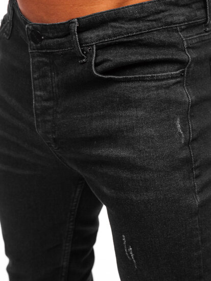 Pantaloni in jeans regular fit da uomo nero Bolf 6080