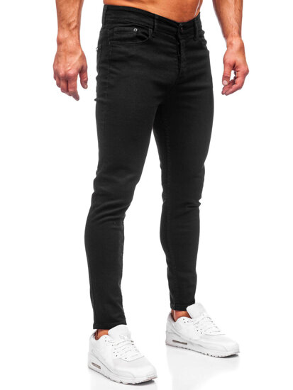 Pantaloni in jeans regular fit da uomo nero Bolf 6094