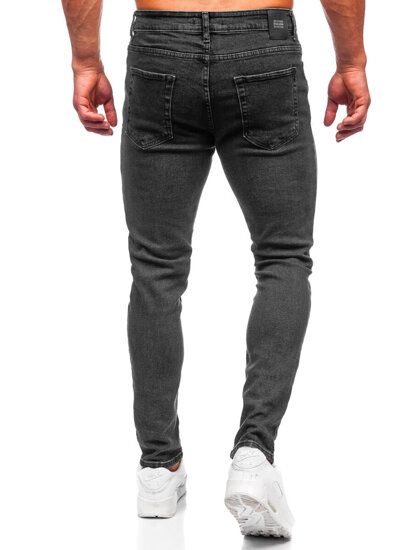 Pantaloni in jeans regular fit da uomo nero Bolf 6112