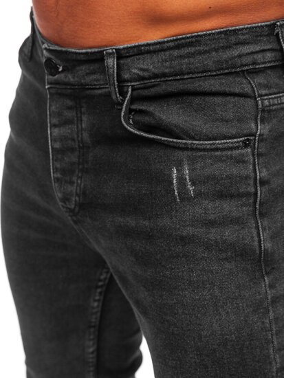 Pantaloni in jeans regular fit da uomo nero Bolf 6112