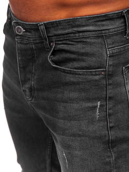 Pantaloni in jeans regular fit da uomo nero Bolf 6311