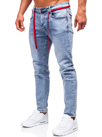 Pantaloni in jeans skinny fit da uomo azzurri Bolf KX555-2A