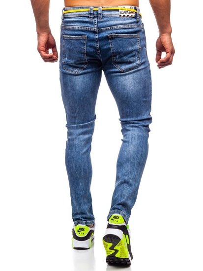 Pantaloni in jeans skinny fit da uomo blu Bolf KX565