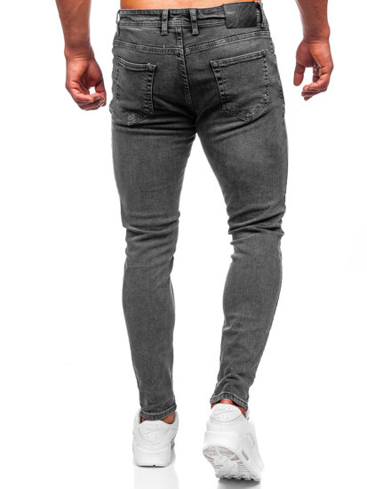 Pantaloni in jeans skinny fit da uomo neri Bolf R926-1