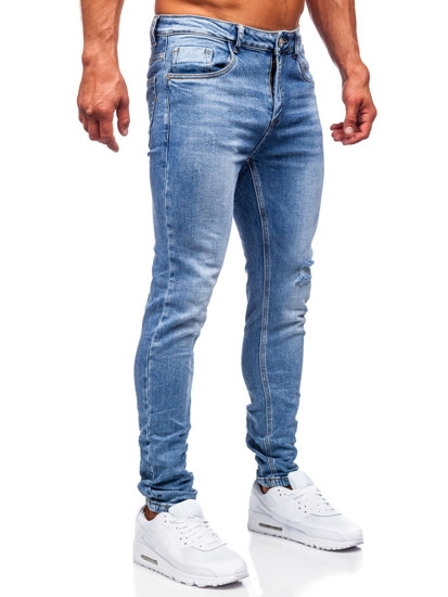 Pantaloni in jeans slim fit da uomo azzurri Bolf KA6896S