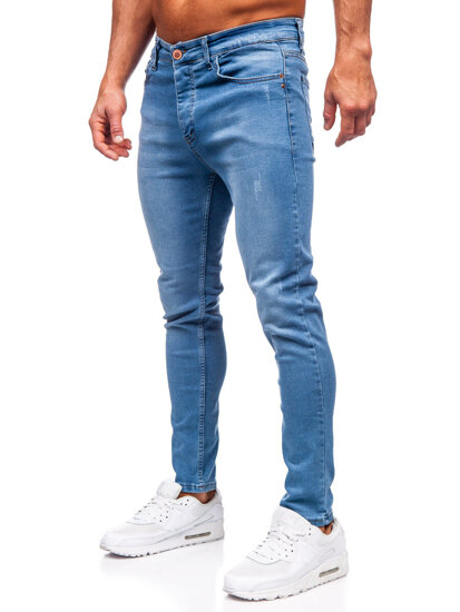 Pantaloni in jeans slim fit da uomo azzurro Bolf 6177