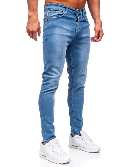 Pantaloni in jeans slim fit da uomo azzurro Bolf 6177