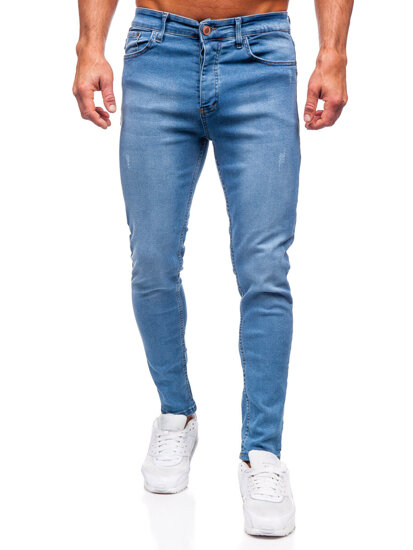 Pantaloni in jeans slim fit da uomo azzurro Bolf 6177