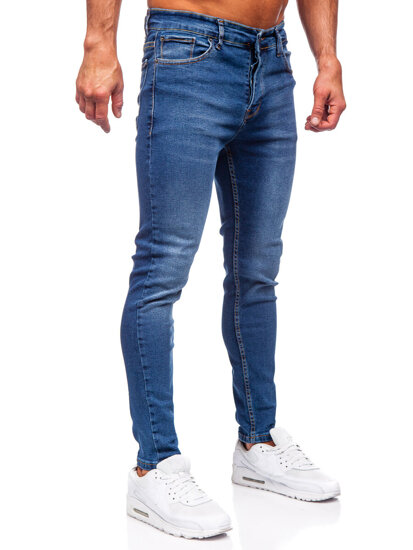 Pantaloni in jeans slim fit da uomo azzurro Bolf 6262