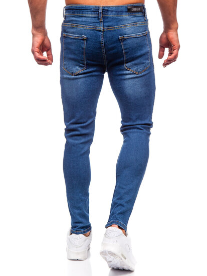 Pantaloni in jeans slim fit da uomo azzurro Bolf 6262