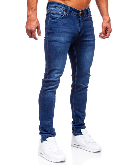 Pantaloni in jeans slim fit da uomo blu Bolf 6147