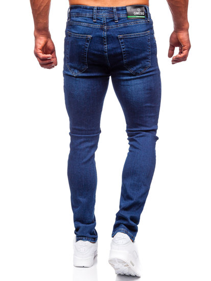 Pantaloni in jeans slim fit da uomo blu Bolf 6147