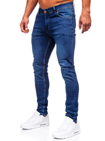 Pantaloni in jeans slim fit da uomo blu Bolf 6147