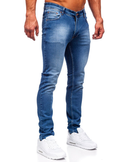 Pantaloni in jeans slim fit da uomo blu Bolf 6528