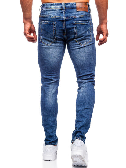 Pantaloni in jeans slim fit da uomo blu Bolf KX718A