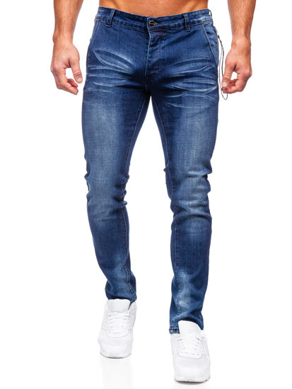 Pantaloni in jeans slim fit da uomo blu Bolf MP0091BS