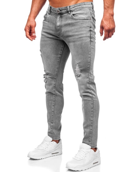 Pantaloni in jeans slim fit da uomo grigi Bolf KX759-C