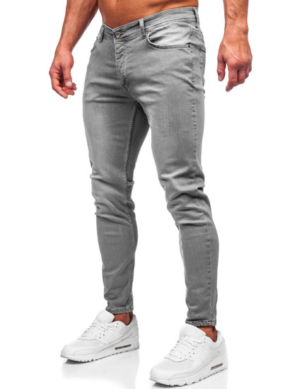 Pantaloni in jeans slim fit da uomo grigi Bolf R920