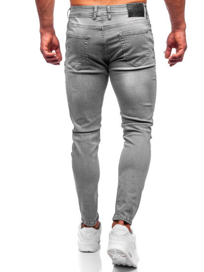 Pantaloni in jeans slim fit da uomo grigi Bolf R920