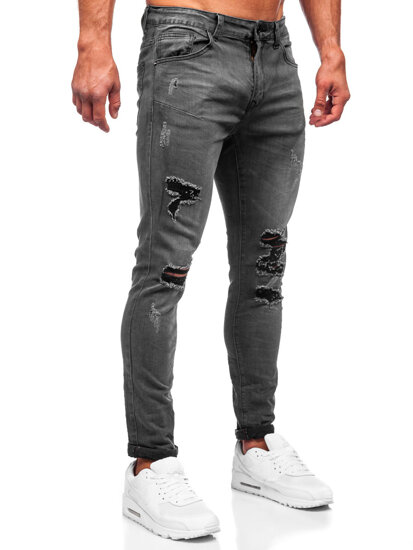 Pantaloni in jeans slim fit da uomo neri Bolf KS2081A