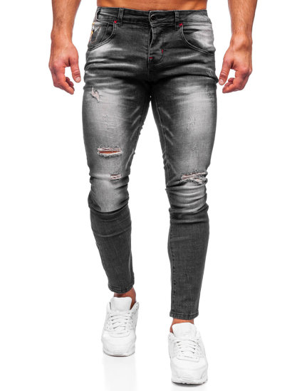 Pantaloni in jeans slim fit da uomo neri Bolf MP0024N