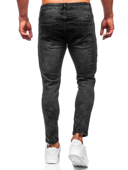 Pantaloni in jeans slim fit da uomo neri Bolf TF274