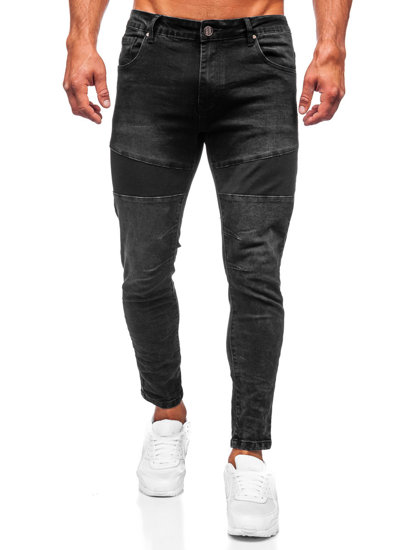 Pantaloni in jeans slim fit da uomo neri Bolf TF274