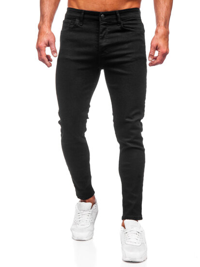 Pantaloni in jeans slim fit da uomo nero Bolf 6087