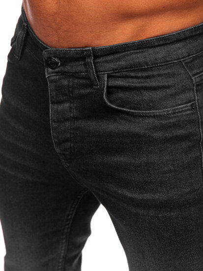 Pantaloni in jeans slim fit da uomo nero Bolf 6131