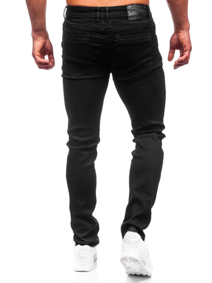 Pantaloni in jeans slim fit da uomo nero Bolf E7838