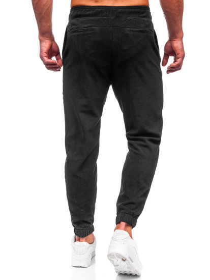 Pantaloni in pile joggers di tuta 4F da uomo neri SPMD014