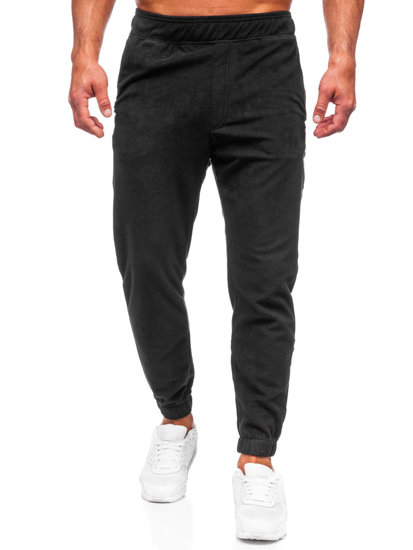 Pantaloni in pile joggers di tuta 4F da uomo neri SPMD014