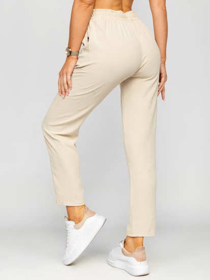 Pantaloni in tessuto da donna beige Bolf W7325