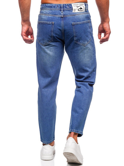 Pantaloni in tessuto da uomo blu Bolf GT