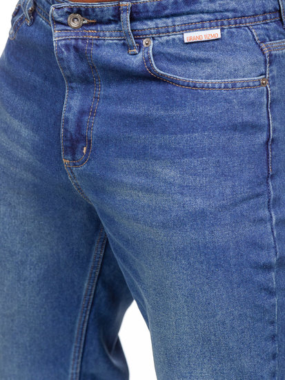 Pantaloni in tessuto da uomo blu Bolf GT