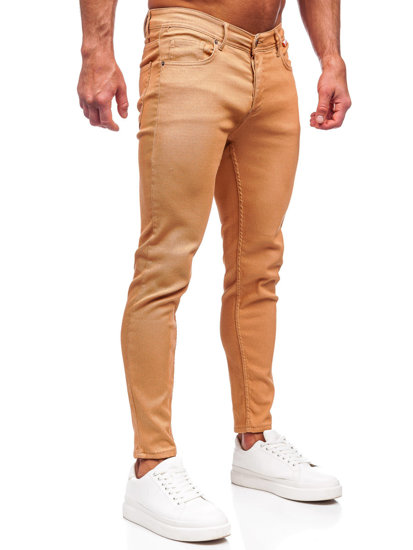 Pantaloni in tessuto da uomo cammello Bolf GT-S