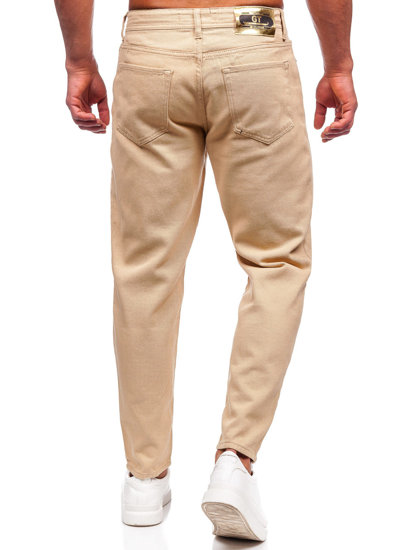 Pantaloni in tessuto da uomo écru Bolf GT