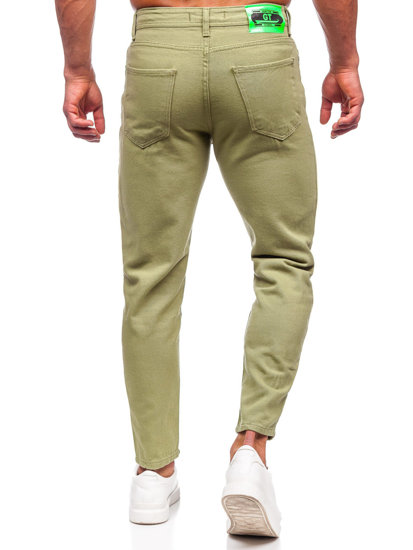 Pantaloni in tessuto da uomo verdi Bolf GT