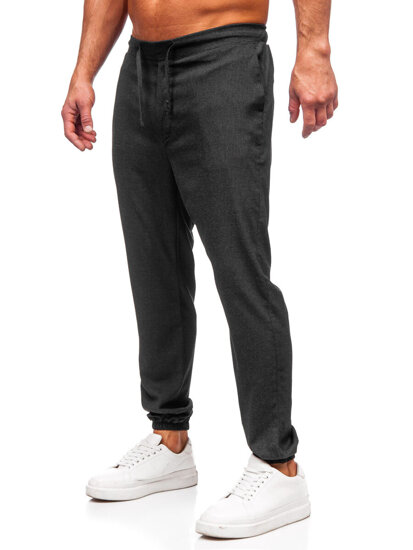 Pantaloni in tessuto jogger da uomo antracite Bolf 0065