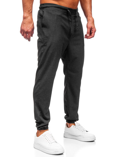 Pantaloni in tessuto jogger da uomo antracite Bolf 0065