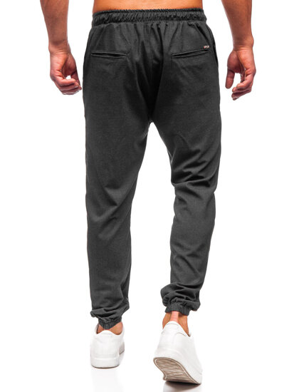 Pantaloni in tessuto jogger da uomo antracite Bolf 0065