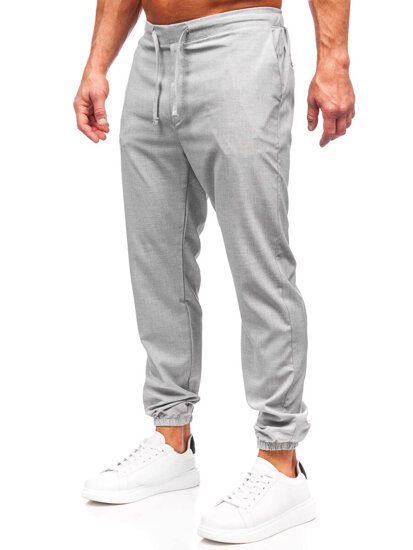 Pantaloni in tessuto jogger da uomo grigio Bolf 0065