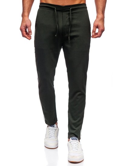 Pantaloni in tessuto tipo jogger da uomo khaki Bolf 0013