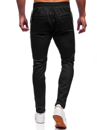 Pantaloni in tessuto tipo jogger da uomo neri Bolf 0013