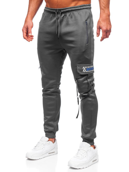 Pantaloni isolati cargo tipo jogger da uomo grafite Bolf HW2206