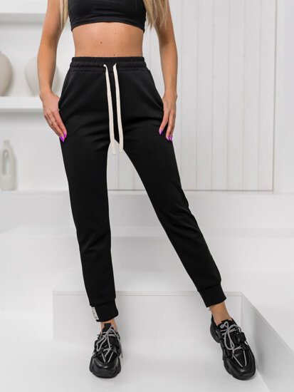 Pantaloni jogger da tuta da donna nero Bolf W7803