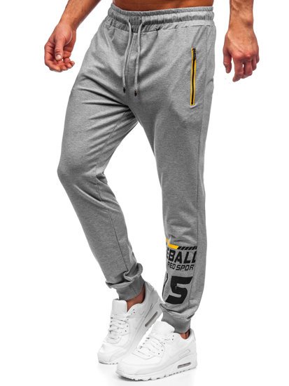 Pantaloni jogger da uomo grigi Bolf 81270