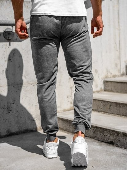 Pantaloni jogger da uomo grigi Bolf CE006