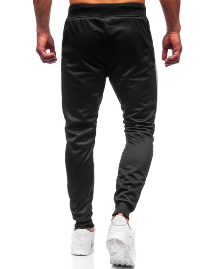 Pantaloni jogger da uomo nero-grigi Bolf K50003